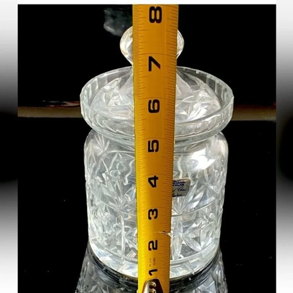 Original Badash of Poland Handcut 24% Lead Crystal Biscuit Cookie Jar with Lid